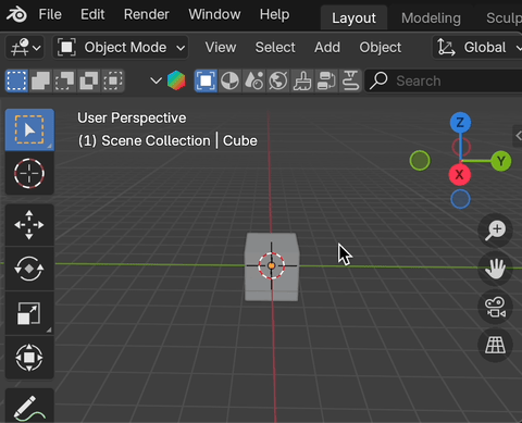 Modes in Blender GIF