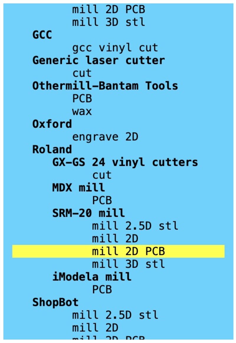 Select machine